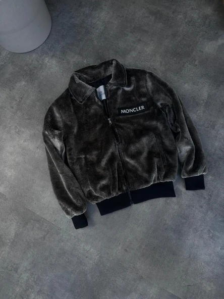 Moncler Gri Peluş Ceket - 3