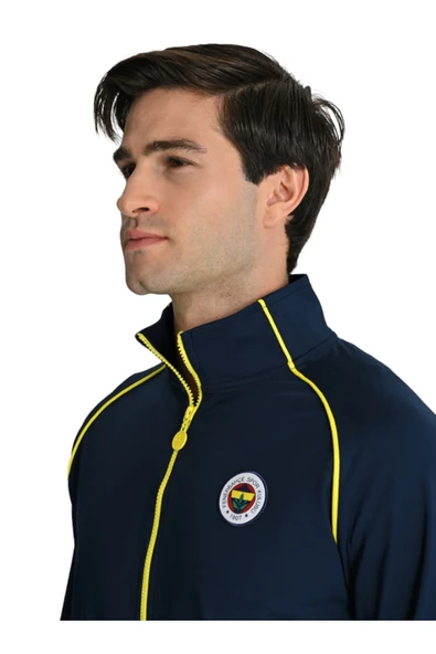 Fenerbahçe Lacivert Tribün UV Kutulu Çubuklu Erkek Sweatshirt - 5