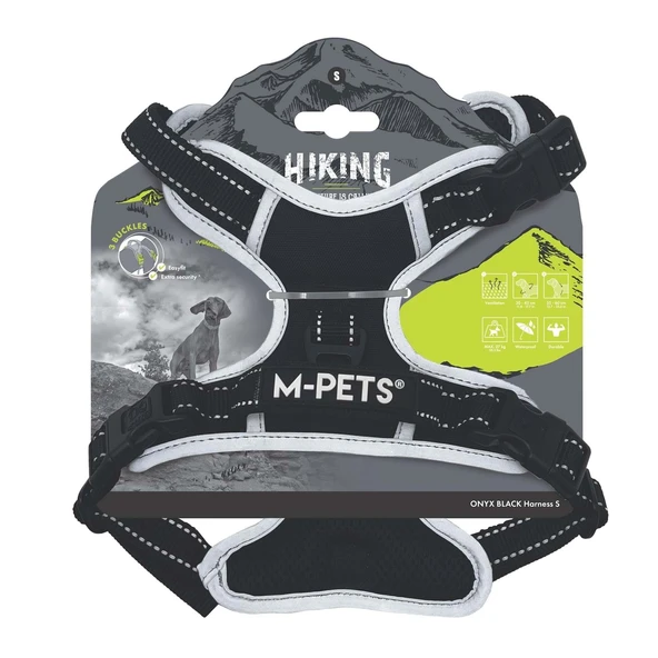 M-Pets Hıkıng Reflektörlü Soft Köpek Göğüs Tasması Siyah L - 1