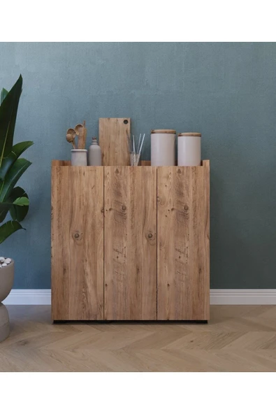 Irmak Mobilya Çok Amaçlı Dolap 3 Kapaklı Kiler Dolabı Mutfak Dolabı ürün görseli