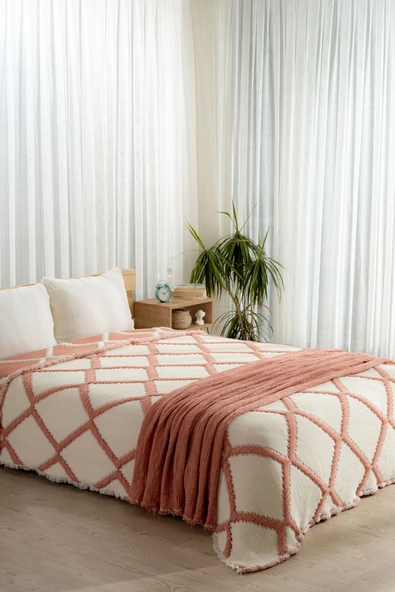 Rayme Textile Müslin 7 Katlı Baklava Desenli (JAKARLI) Yorgan Çift Kişilik 240x260cm - 3