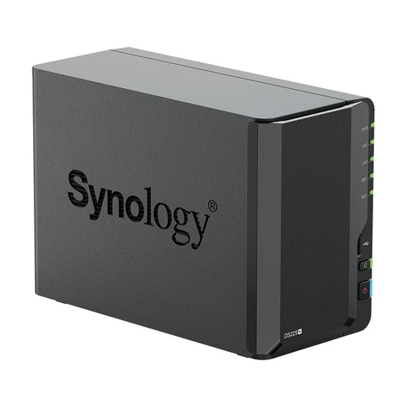 SYNOLOGY DS225 PLUS CELERON QC- 2GB RAM- 2-diskli Nas Server (Disksiz) - 6