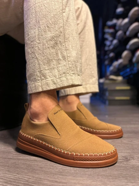 Pabucmarketi Erkek Günlük Ayakkabı Taba Süet