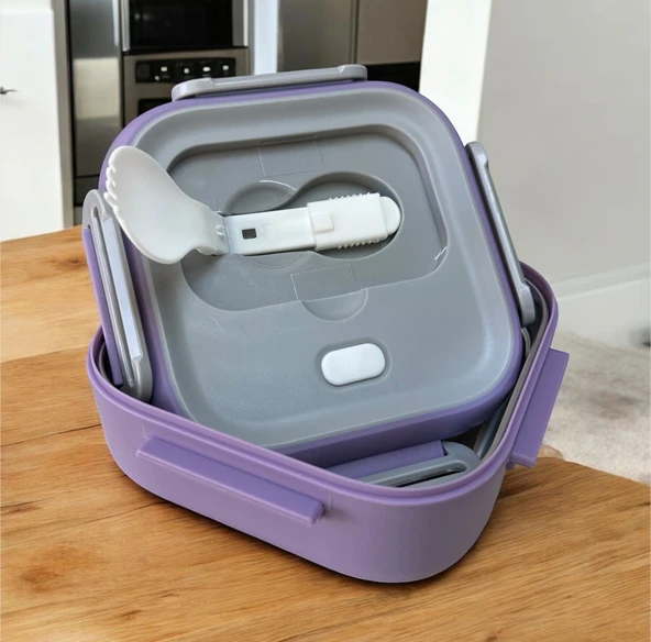 Fixpoint Paslanmaz Çelik Yemek Saklama ve Taşıma Kabı Mor 750 ml P-1407 - 2