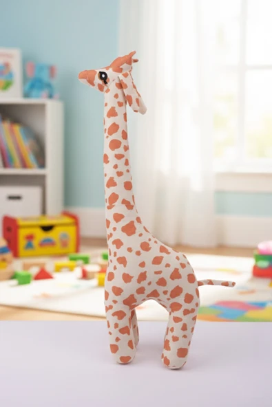 Peluş Zürafa Oyuncak Çocuk Odası Hediyelik Dekorasyon Uyku ve Oyun Arkadaşı - 2