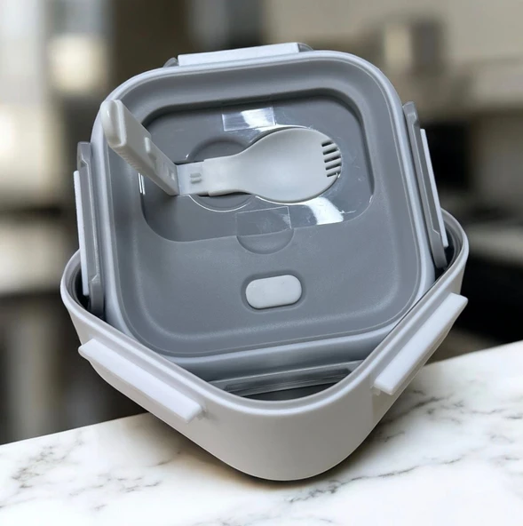 Fixpoint Paslanmaz Çelik Yemek Saklama ve Taşıma Kabı Beyaz 750 ml P-1407 - 3