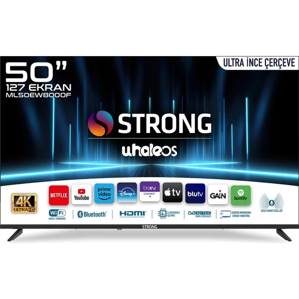 Strong ML50EW8000F 50’’ 127 Ekran Uydu Alıcılı 4K Ultra HD DLED TV