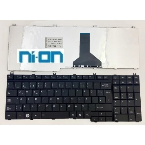 Nion Toshiba uyumlu Satellite P200-14O PSPB0E-01900CTE Notebook Klavye (Siyah TR) ürün görseli 1