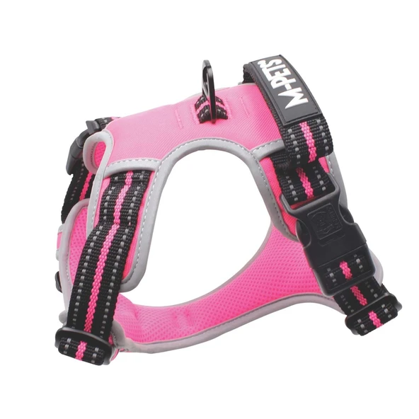 M-Pets Hıkıng Reflektörlü Soft Köpek Göğüs Tasması Pembe M - 2
