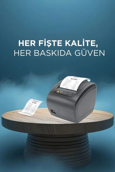 Torima TRP-838X Siyah Termal Adisyon,Fiş,Barkod,Adres,Posta Etiketi,Pazaryerleri İle Uyumlu Yazıcı - 2