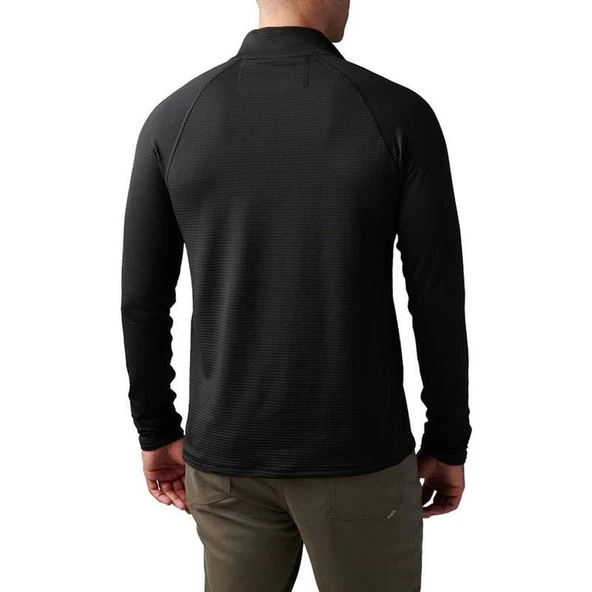 5.11 STRATOS 1/4 KISA FERMUAR SWEAT SIYAH - Resim 3