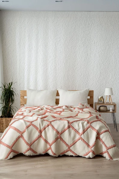 Rayme Textile Müslin 7 Katlı Baklava Desenli (JAKARLI) Yorgan Çift Kişilik 240x260cm - 2