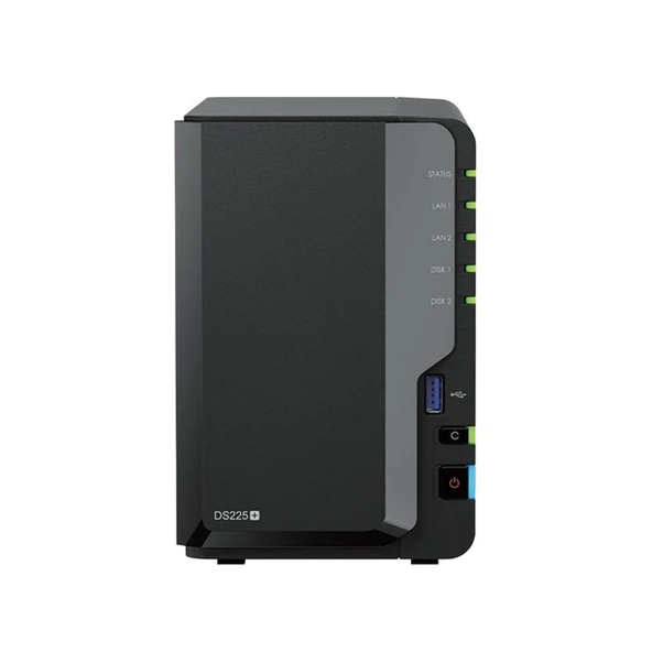 SYNOLOGY DS225 PLUS CELERON QC- 2GB RAM- 2-diskli Nas Server (Disksiz) - 1