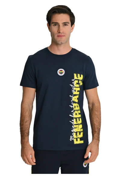 Fenerbahçe Orijinal Lisanslı 24/25 A Takım Antrenman Lacivert UV Basklı Kutulu T-shirt - Resim 2