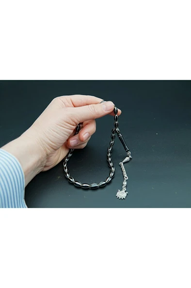 karpuz kesim 6'lı yarma işleme gümüş oltutaşı tesbih st00021 - 2