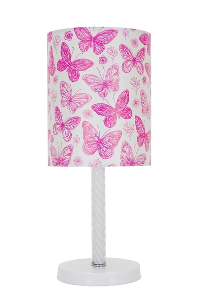 Vivido Abajur 2'li Kız Pembe Kelebekli Çocuk Aydınlatma Odası Seti Tavan & Komodin Abajur - Resim 2