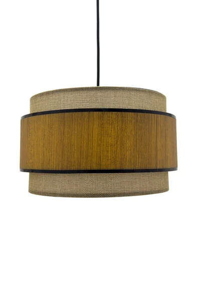 Vivido Home Ahşap Hasır Siyah Şeritli Dopia Sarkıt Avize - Resim 3