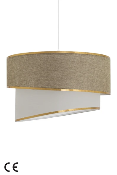 Vivido Abajur Avize, Sarkıt Hasır Kumbeji Gold - Resim 3