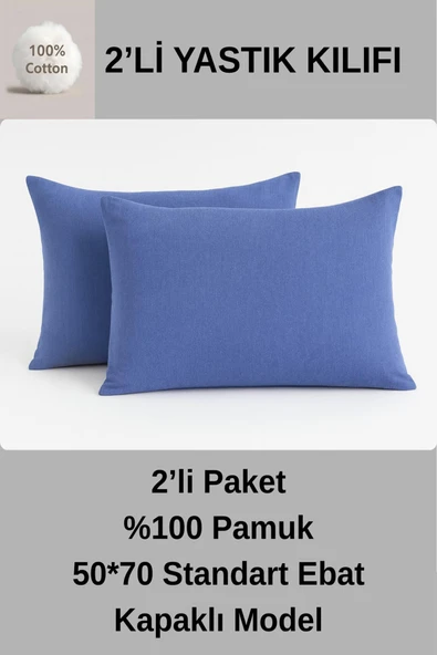 %100 PAMUKLU YASTIK KILIFI 50*70 YASTIK KILIFI - 1