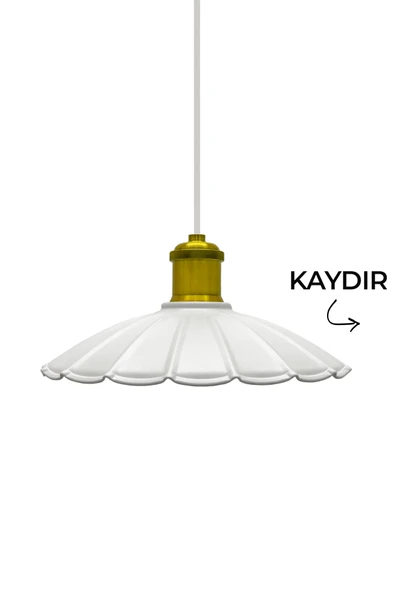 Vivido Home Metal Alven Beyaz Avize, Sarkıt - Resim 3