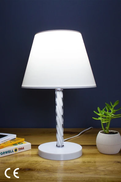 Vivido Home Beyaz Elegant İkili Abajur - Resim 2