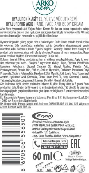 Arko Nem Hyaluronik Asit Yoğun Bakım Kremi 60 ml - 2