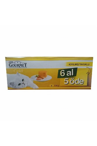 Gourmet Gold Kıyılmış Tavuklu Yetişkin Kedi Konservesi 6 Al 5 Öde - 1