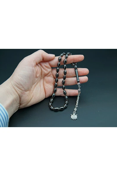 karpuz kesim 6'lı yarma işleme gümüş oltutaşı tesbih st00021 - 4
