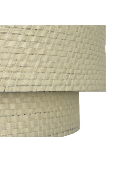 Vivido Home Modern Doğal Krem Hazeran Rattan 2 Katlı Hasır Avize - Resim 2