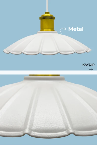 Vivido Home Metal Alven Beyaz Avize, Sarkıt - Resim 2