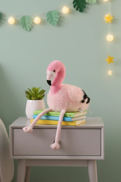 Pembe Peluş Flamingo Hediyelik Oyuncak Yumuşak Çocuk Odası Dekorasyon