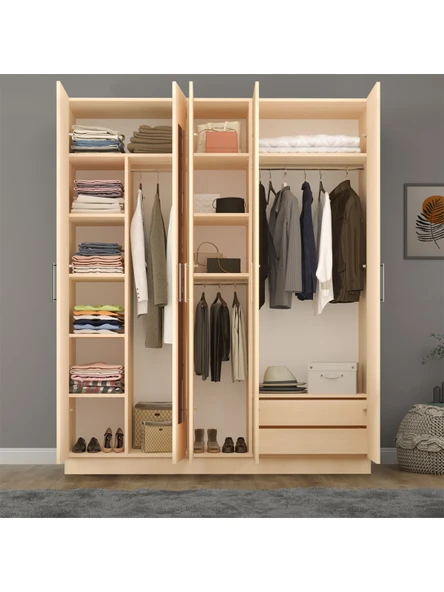 5 Kapaklı Gardırop 180cm  Akça Ağaç - Resim 2