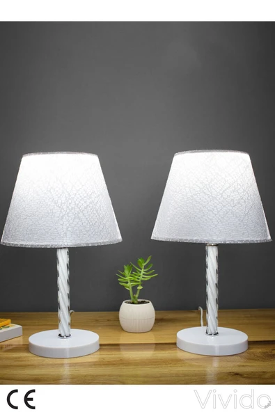 Vivido Home Beyaz Elegant İkili Abajur ürün görseli