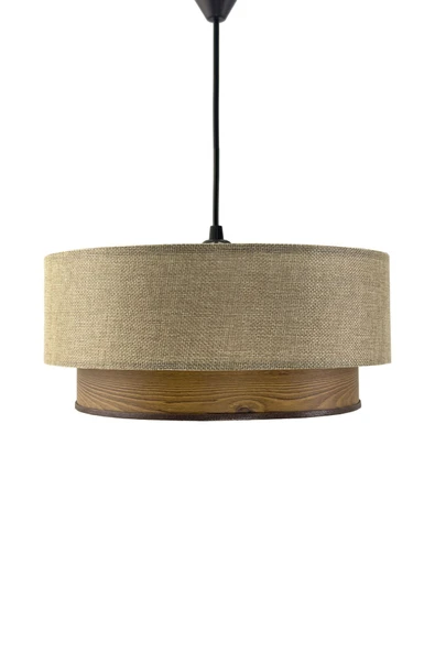 Vivido Home Hasır Kumbeji Ahşap Desenli Avize - 4