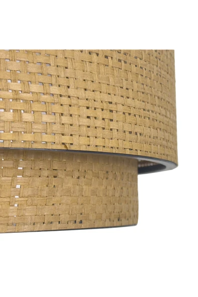 Vivido Home Modern Doğal Hazeran Rattan 2 katlı hasır avize - Resim 2