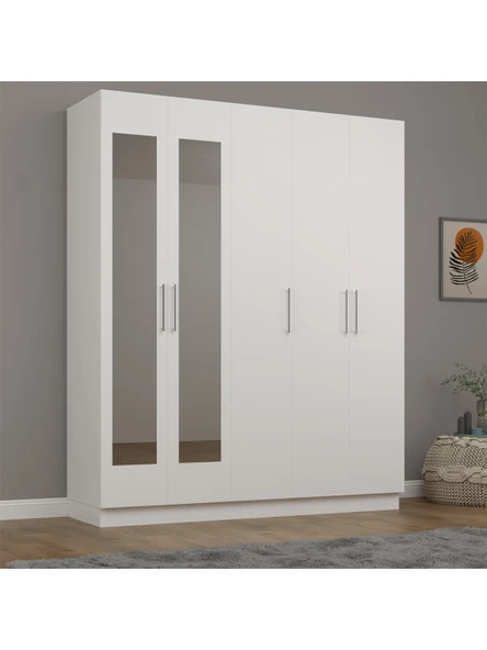 5 Kapaklı Gardırop 180cm  BEYAZ ürün görseli