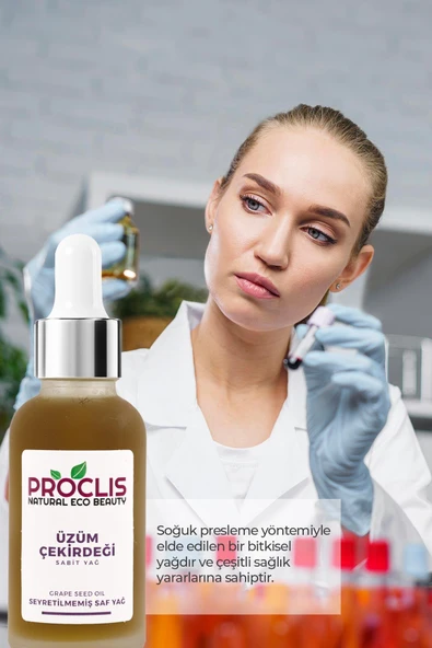 PROCLİS Üzüm Çekirdeği Yağı, Sabit Üzüm Yağ, Grape Seed Oil, Vitis Vinifera L. 30 ml - 2