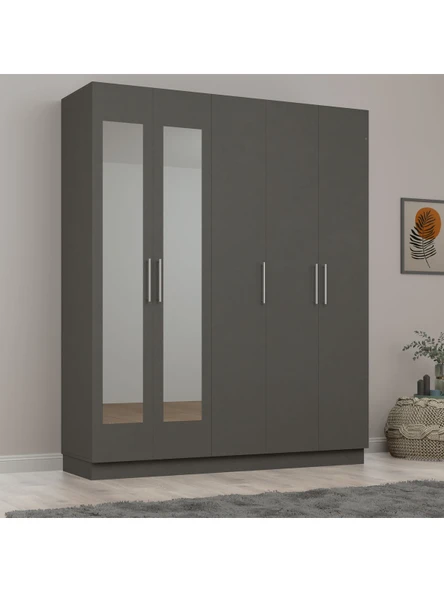 5 Kapaklı Gardırop 180cm  ANTRASİT ürün görseli