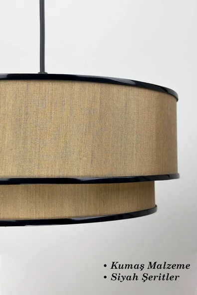 Vivido Home Vintage Siyah Şeritli Avize - Resim 2