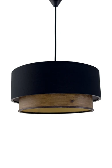 Vivido Home Siyah Ahşap Desenli Avize - Resim 5