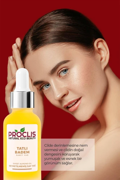 PROCLİS Tatlı Badem Yağı, Sabit Badem Yağ, Sweet Almond Oil, Prunus Amygdalus Dulcis 30ml - 2