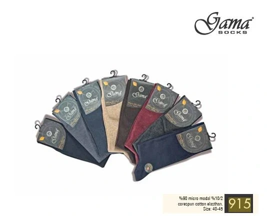 915 Erkek Mikro Modal Core Spun Pamuk Çorap - 1