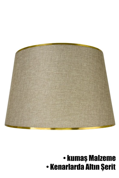 Vivido Abajur Kumbeji Gold Şeritli Lambader Şapkası