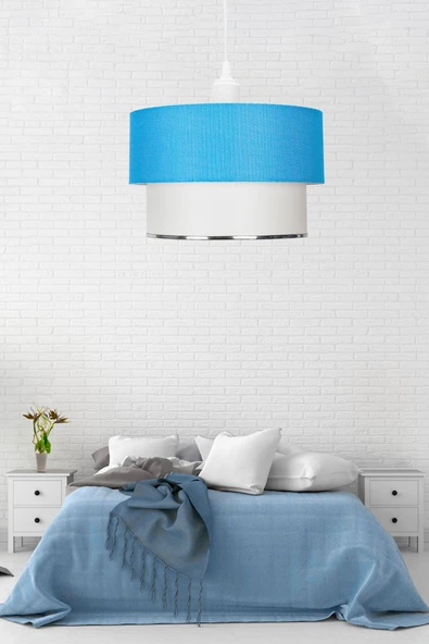 Vivido Abajur Mavi Deko Tekli Sarkıt Avize