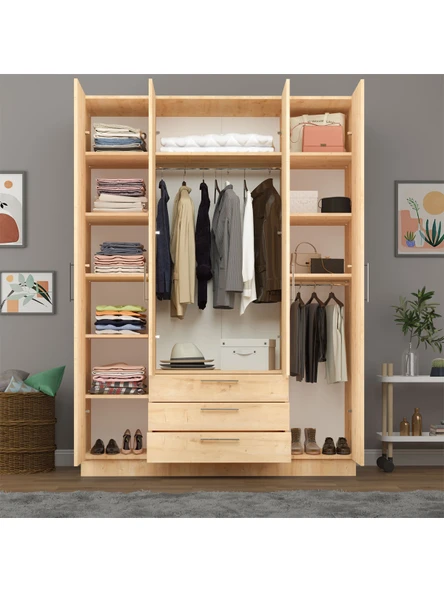 4 Kapaklı Gardırop 160cm  SAFİR MEŞE - Resim 2