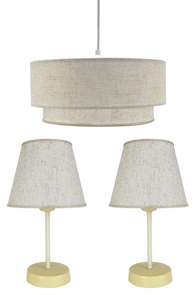 Vivido Home Lina Üçlü Avize & Abajur Seti, Dora