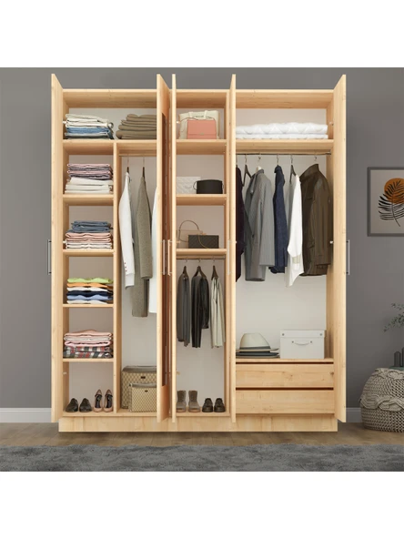 5 Kapaklı Gardırop 180cm  SAFİR MEŞE - Resim 2