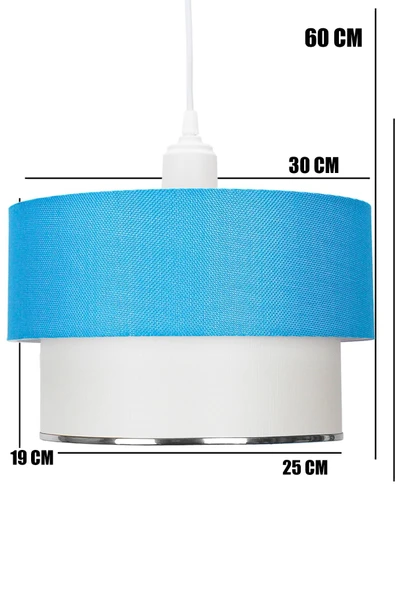 Vivido Abajur Mavi Deko Tekli Sarkıt Avize - 3