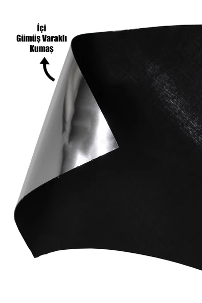 Vivido Abajur Siyah Gümüş Varaklı Deko Tekli Sarkıt Avize - 3