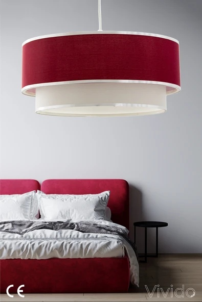 Vivido Home Bordo Vivid Tekli Sarkıt Avize - Resim 2